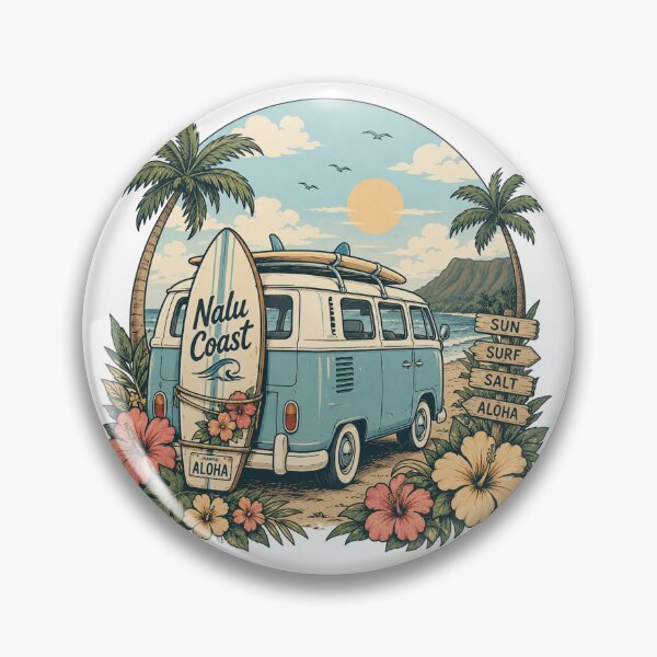 Item preview, Nalu Coast Surf Van | Vintage Hawaiian Camper | Surf Trip  designed and sold by Nalu Coast.