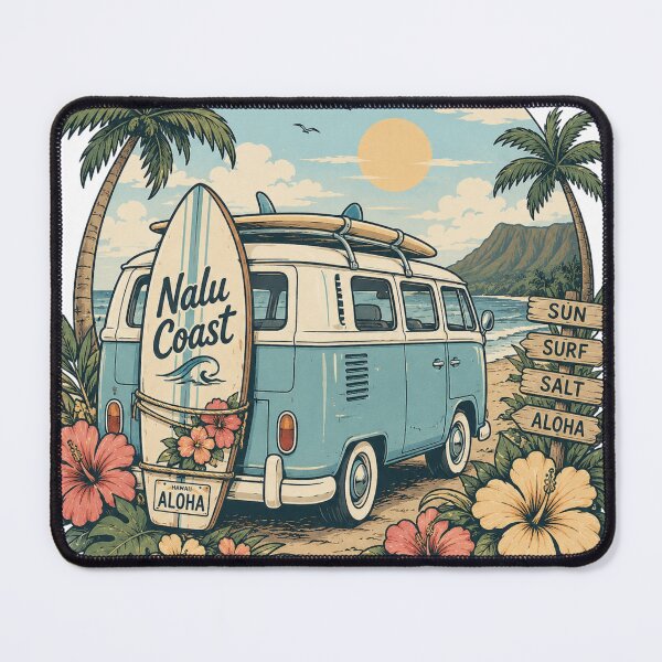 Item preview, Nalu Coast Surf Van | Vintage Hawaiian Camper | Surf Trip  designed and sold by Nalu Coast.