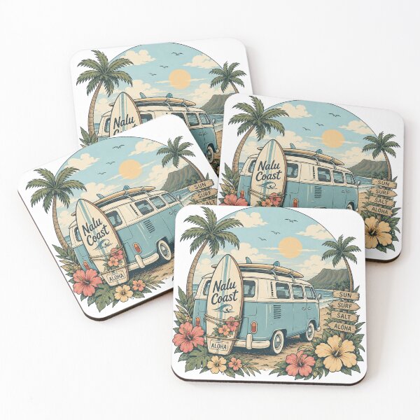 Item preview, Nalu Coast Surf Van | Vintage Hawaiian Camper | Surf Trip  designed and sold by Nalu Coast.