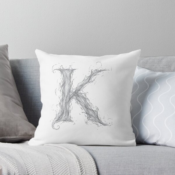 Item preview, Pearl Smoke Victory: The Ethereal Vapor Letter K designed and sold by BlissBlvdShop.