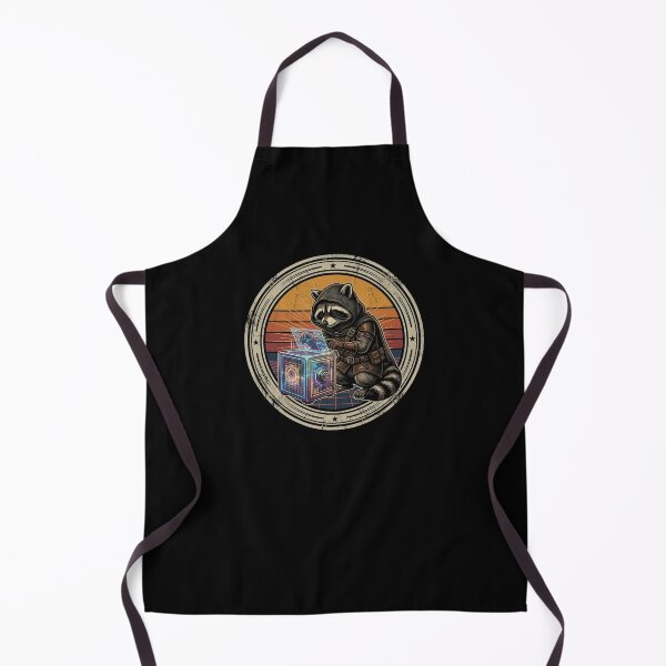 Item preview, Retro Rogue Cyber Raccoon Vintage Badge designed and sold by DuckOddity.