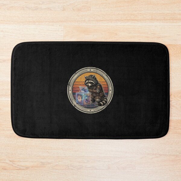 Item preview, Retro Rogue Cyber Raccoon Vintage Badge designed and sold by DuckOddity.