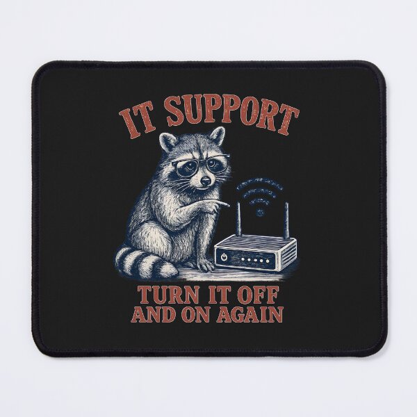 Item preview, It Support Raccoon Turn It Off And On Again T-shirt | Tech Humor Tee designed and sold by greatmar1.