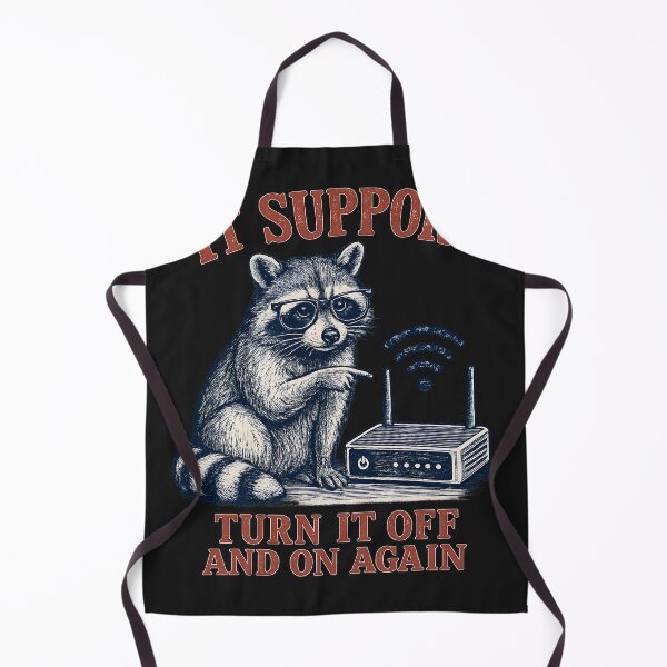 Item preview, It Support Raccoon Turn It Off And On Again T-shirt | Tech Humor Tee designed and sold by greatmar1.