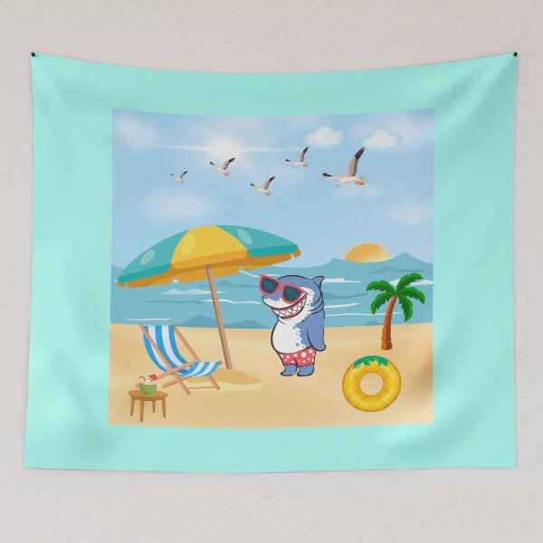 Item preview, Funny Shark Enjoying a Beach Vacation | Cute Summer Vibes designed and sold by CREATIVE HIVE.