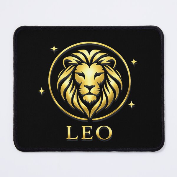 Item preview, Gold Leo Lion Zodiac Design with Celestial Stars designed and sold by ZenWealthDesign.