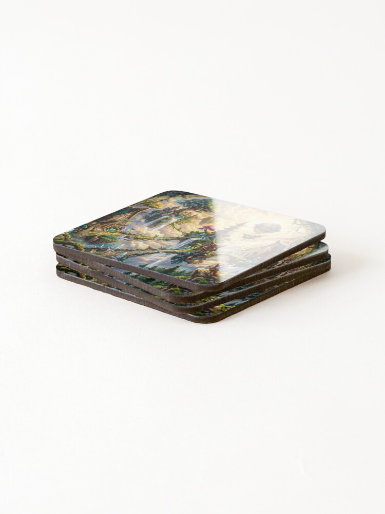 Thumbnail 4 of 5, Coasters (Set of 4), Floating Islands designed and sold by JaywalkerCreate.