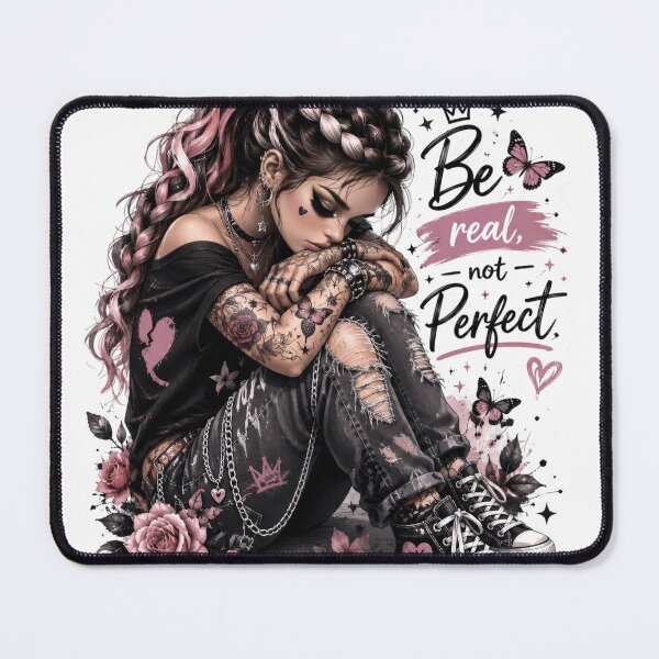 Item preview, Be Real Not Perfect designed and sold by butterflies-new.