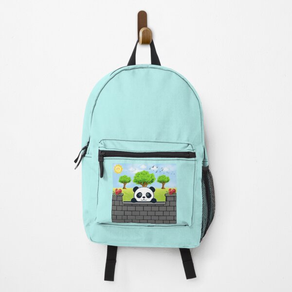 Item preview, Cute Panda Peeking Over Garden Wall | Kawaii Animal Art designed and sold by CREATIVE HIVE.