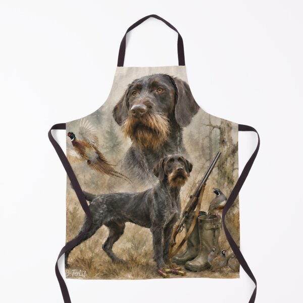 Item preview, German Wirehaired Pointer, Hunting Companion | Rustic Sporting Dog Watercolor designed and sold by TammyHunterArt.