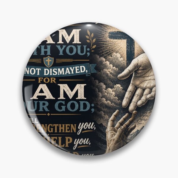 Item preview, Isaiah 41:10** — *"Fear not, for I am with you; be not dismayed, for I am your God; I will strengthen you, I will help you, I will uphold you with my righteous right hand."*   designed and sold by Obinne.