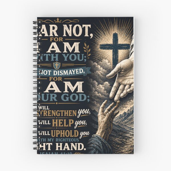 Item preview, Isaiah 41:10** — *"Fear not, for I am with you; be not dismayed, for I am your God; I will strengthen you, I will help you, I will uphold you with my righteous right hand."*   designed and sold by Obinne.