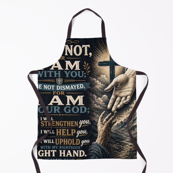 Item preview, Isaiah 41:10** — *"Fear not, for I am with you; be not dismayed, for I am your God; I will strengthen you, I will help you, I will uphold you with my righteous right hand."* designed and sold by Obinne.