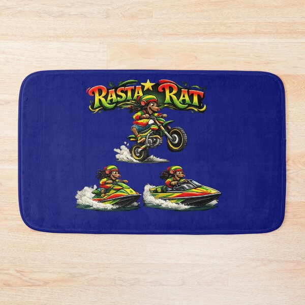 Item preview, Rasta Rat Extreme Sports | Dirt Bike, Jet Ski & Speedboat Reggae Mouse designed and sold by digitalbob60.
