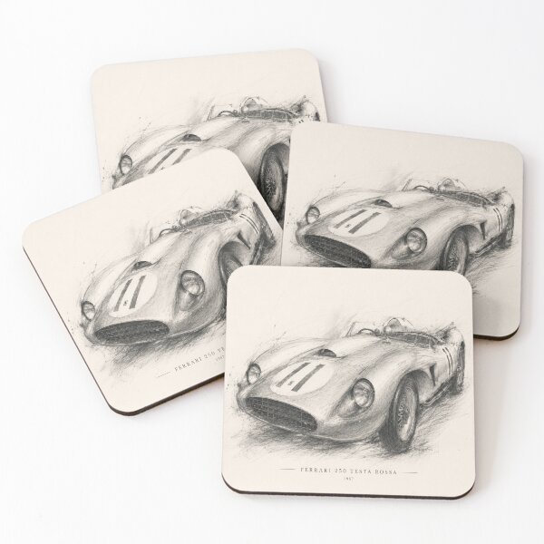 Item preview, 1957 Ferrari 250 Testa Rossa - Charcoal Sketch Art Print designed and sold by Velocity Vignettes.