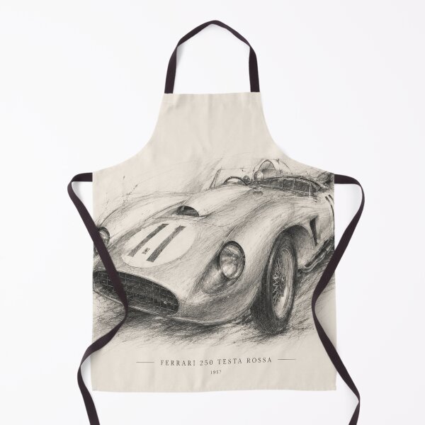 Item preview, 1957 Ferrari 250 Testa Rossa - Charcoal Sketch Art Print designed and sold by Velocity Vignettes.