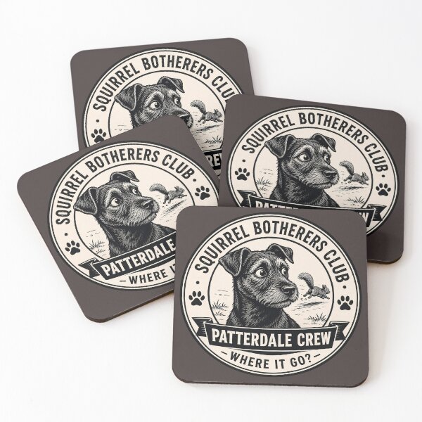 Item preview, Squirrel Botherers Club - Patterdale Crew - Where It Go?/Funny Patterdale Terrier Dog Badge Logo  designed and sold by Halejo68.
