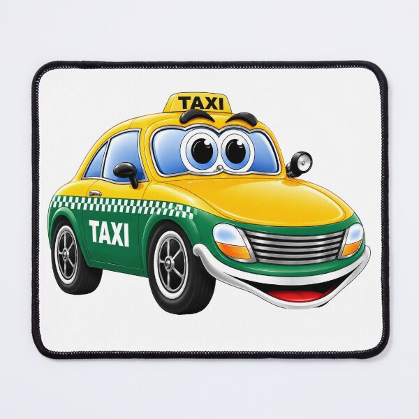 Item preview, Green and Yellow Taxi Sports Car Cartoon designed and sold by Scott Hayes.