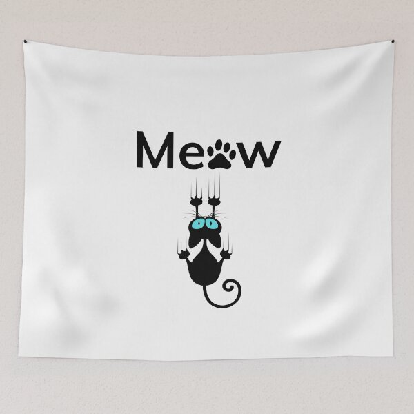 Item preview, Meow cute Hanging cat Paw minimalist design designed and sold by teeNova Wear.
