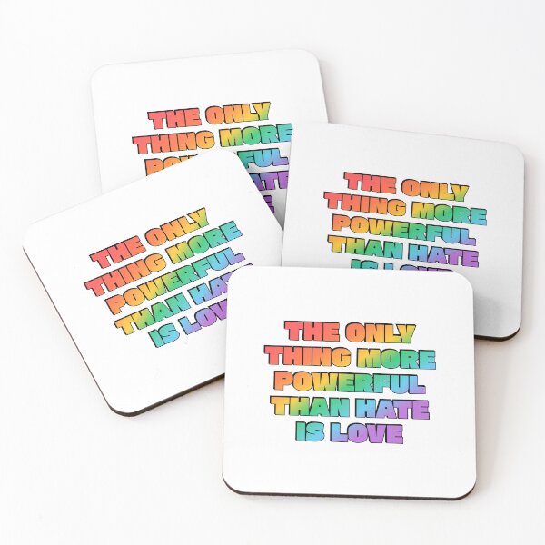 Item preview, The Only Thing More Powerful Than Hate Is Love - LGBT Pride designed and sold by Inspirationmotivation.