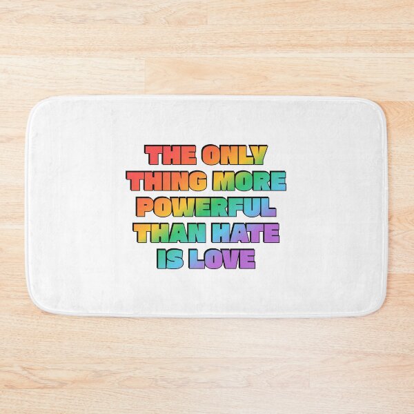 Item preview, The Only Thing More Powerful Than Hate Is Love - LGBT Pride designed and sold by Inspirationmotivation.
