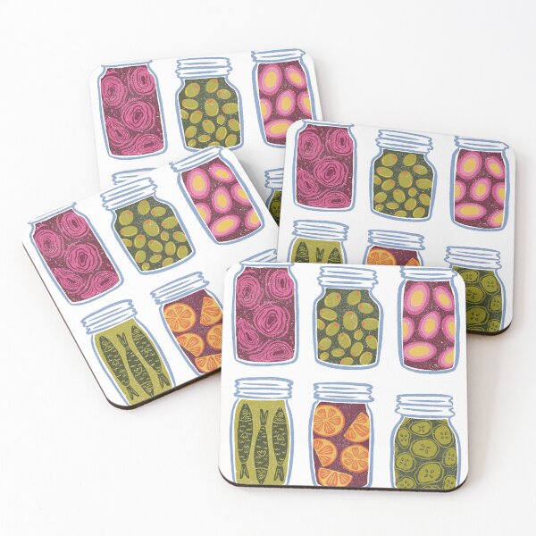 Item preview, pickled goods pickle stickers designed and sold by KitschByKate.