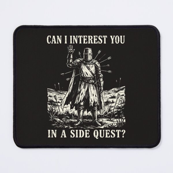 Item preview, Knight Side Quest Funny Medieval Meme Dark Fantasy designed and sold by Y-Vibes.