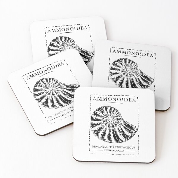 Item preview, Ammonoidea Ammonite Fossil - Vintage Linocut Paleontology designed and sold by cyareq.
