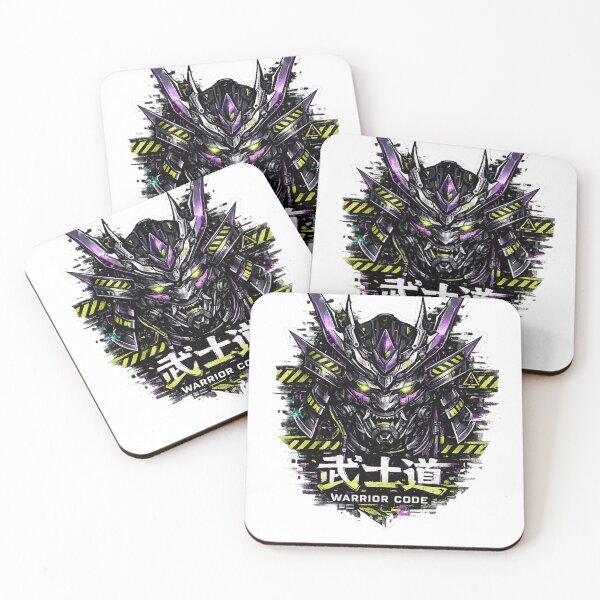 Item preview, Cybernetic Mecha Samurai Helmet Glitch Graphic Techwear  designed and sold by zdzdesigner.