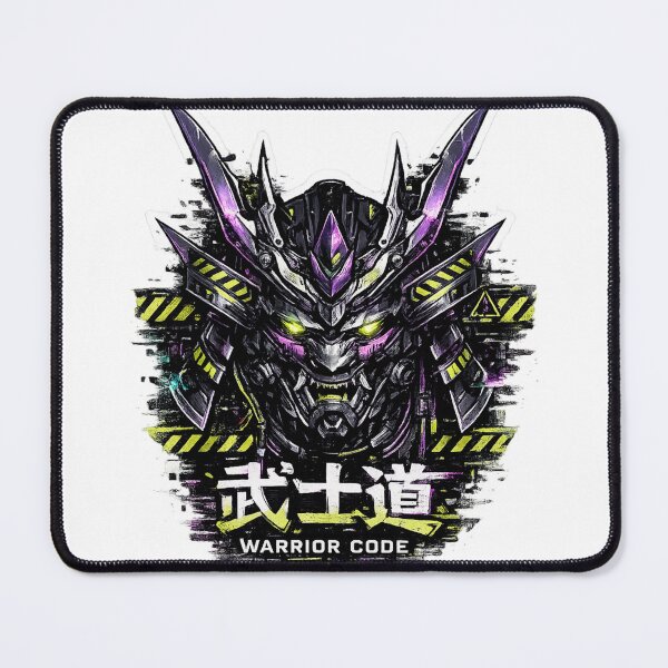 Item preview, Cybernetic Mecha Samurai Helmet Glitch Graphic Techwear designed and sold by zdzdesigner.