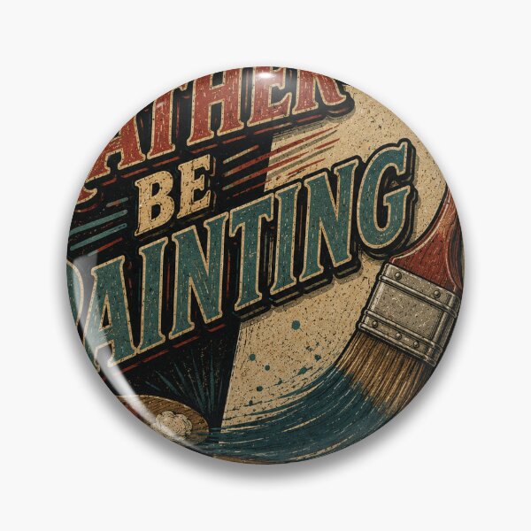 Item preview, I'd Rather Be Painting | Vintage Artist T-Shirt designed and sold by Lucky Hammer Studio.