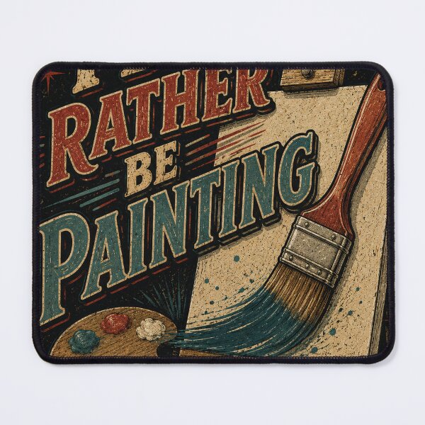 Item preview, I'd Rather Be Painting | Vintage Artist T-Shirt designed and sold by Lucky Hammer Studio.