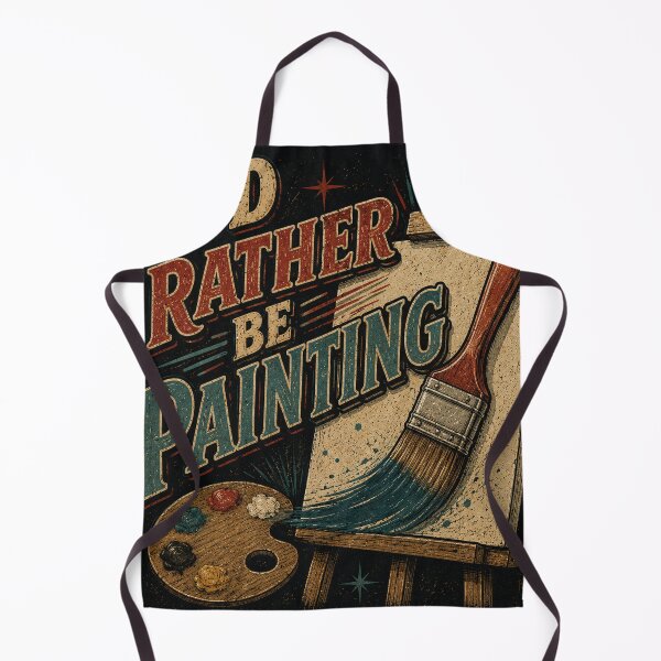 Item preview, I'd Rather Be Painting | Vintage Artist T-Shirt designed and sold by Lucky Hammer Studio.