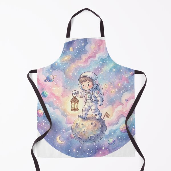 Item preview, Kawaii Astronaut Explorer with Lantern | Pastel Galaxy Watercolor Space Art designed and sold by RoyArt0.