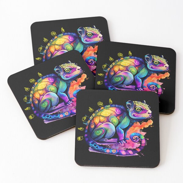Item preview, Unique ASL Fingerspelling Chameleon | Neon Psychedelic Streetwear designed and sold by ASL SIGNPRO CLEARSIGNS.