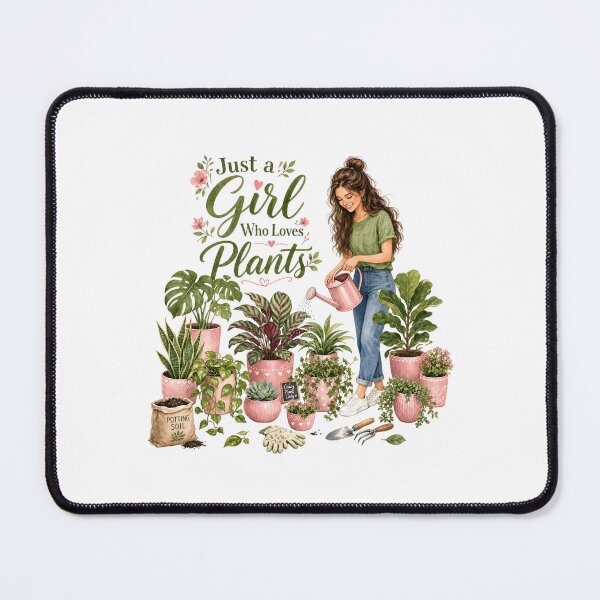 Item preview, Just A Girl Who Loves Plants designed and sold by Whimsy Petal and Co..