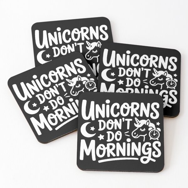 Item preview, Unicorns Don’t Do Mornings designed and sold by theartfulaspie.