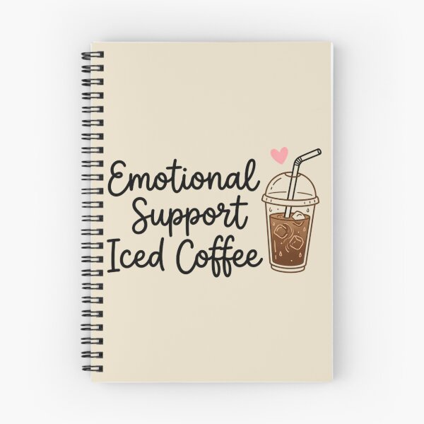 Item preview, Emotional Support Iced Coffee Funny Gen Z Meme Cute Doodle Cursive Script Coffee Lover Vibes designed and sold by Velustro Shop.