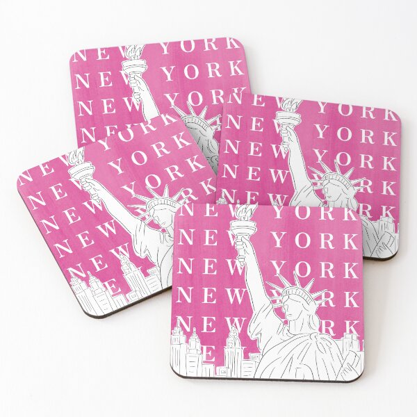 Item preview, New York pink poster designed and sold by dudaoliveira.art.