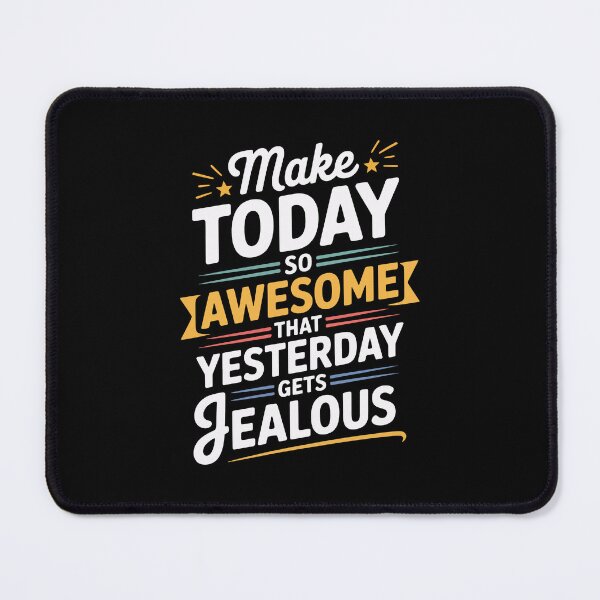 Item preview, Make Today So Awesome Yesterday Gets Jealous Vintage Typographic Wall Art designed and sold by AVNGR-Design.
