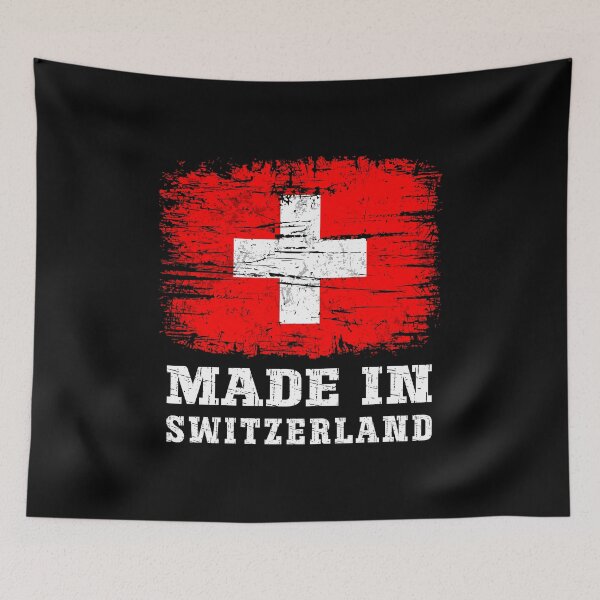 Item preview, Made In Switzerland Vintage Distressed Swiss Flag Retro Pride designed and sold by Dmetalx Art Apparel.