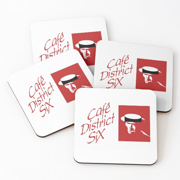 Item preview, Cafe District Six Vintage Red Noir Design designed and sold by yadhkjl.