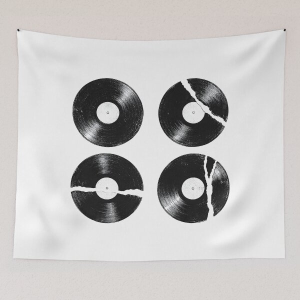 Item preview, Cracked Vinyl Records Halftone Grunge Set designed and sold by HexRelic.