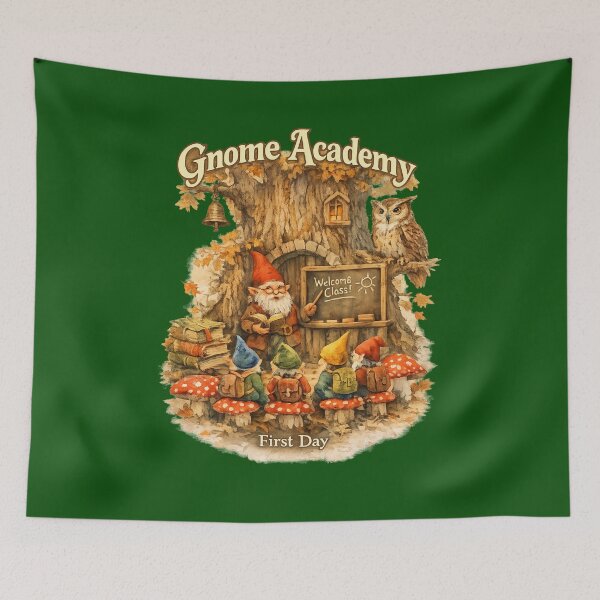 Item preview, Gnome Academy First Day Vintage School Design designed and sold by Alpine-Ink.