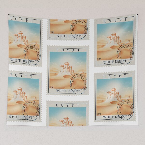 Item preview, White Desert Egypt Chalk Formations Desert Wave Stamp Sticker designed and sold by stickercuffs.