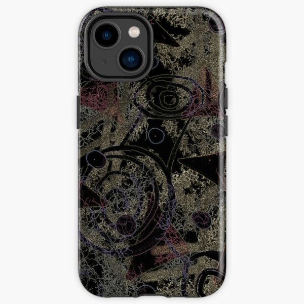 Circles in Black iPhone Tough Case