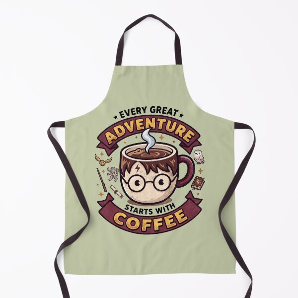 Item preview, Every Great Adventure Starts With Coffee Nerdy Wizard Coffee designed and sold by Milasneeze.
