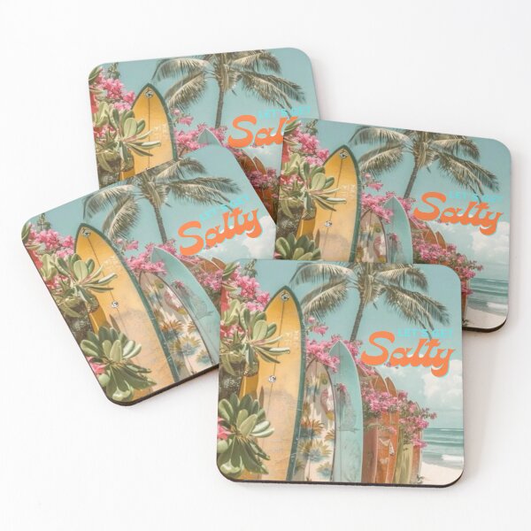 Item preview, Let's Get Salty Vintage Summer Beach Surfboards designed and sold by trixie666.