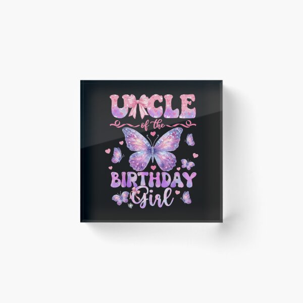 Item preview, Uncle Of The Birthday Girl Butterfly Family Matching designed and sold by hemagamo.