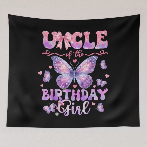 Item preview, Uncle Of The Birthday Girl Butterfly Family Matching designed and sold by hemagamo.